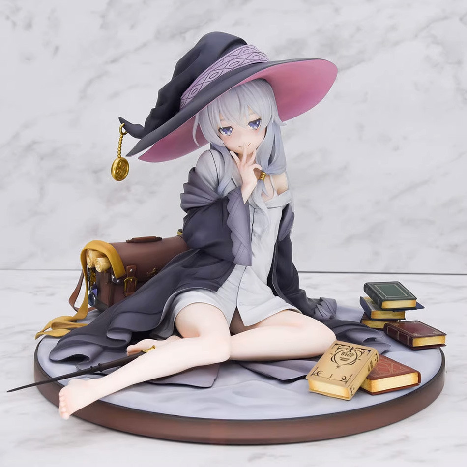 Anime Wandering Witch: The Journey of Elaina Figure Elaina Pajama Sitting Posture Action Figure PVC