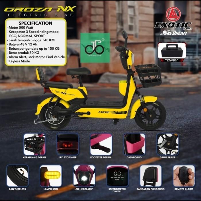Sepeda Listrik Exotic Groza NX Terbaru