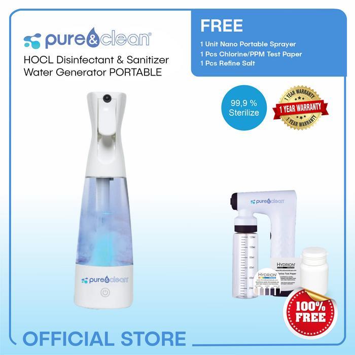 Draviellon Disinfectant Water Generator-Free Nano Spray Bottle - Pure&Clean Hocl Terbaru 