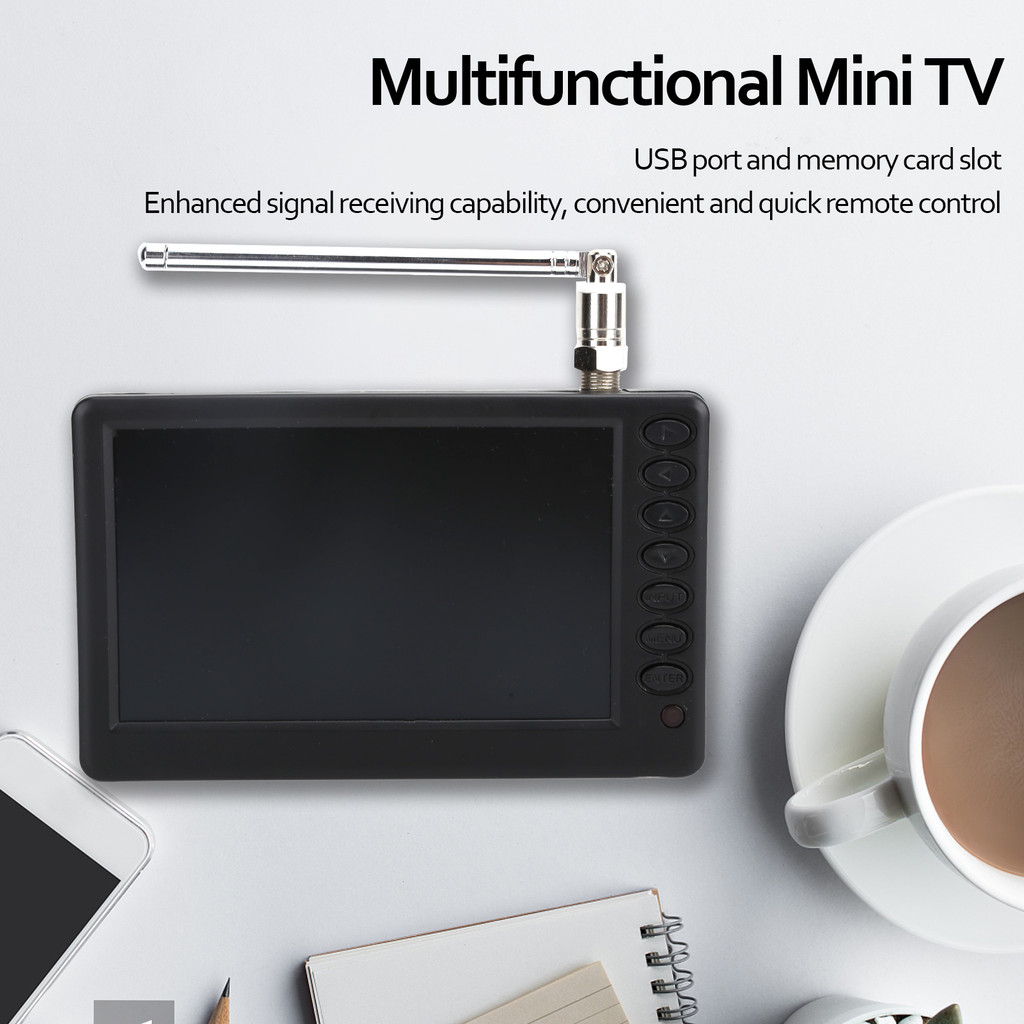 Televisi Digital Portable LEADSTAR 5 Inch untuk Mobil, Camping, dan Dapur - TV Mini Portable dengan 