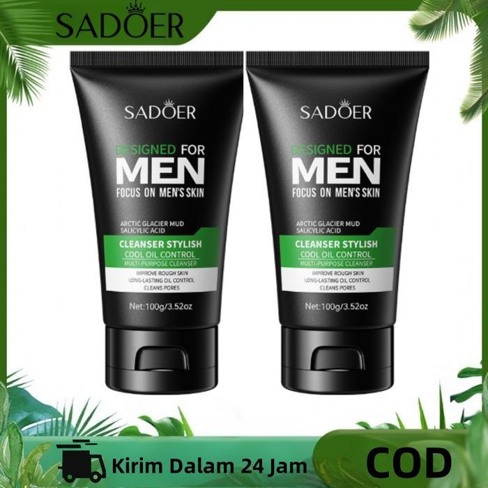 SADOER Pembersih Wajah Pria Pembersih Wajah Jerawat Pembersih Wajah Pria Pemutih Wajah Pria Tungau