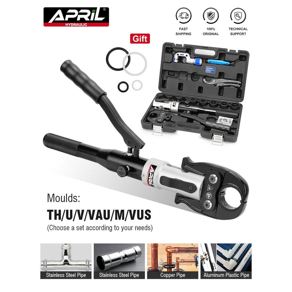 Alat Set Crimping Pipa Tembaga Hidrolik - Material Aluminium Alloy dengan Kepala Berputar untuk Ruan