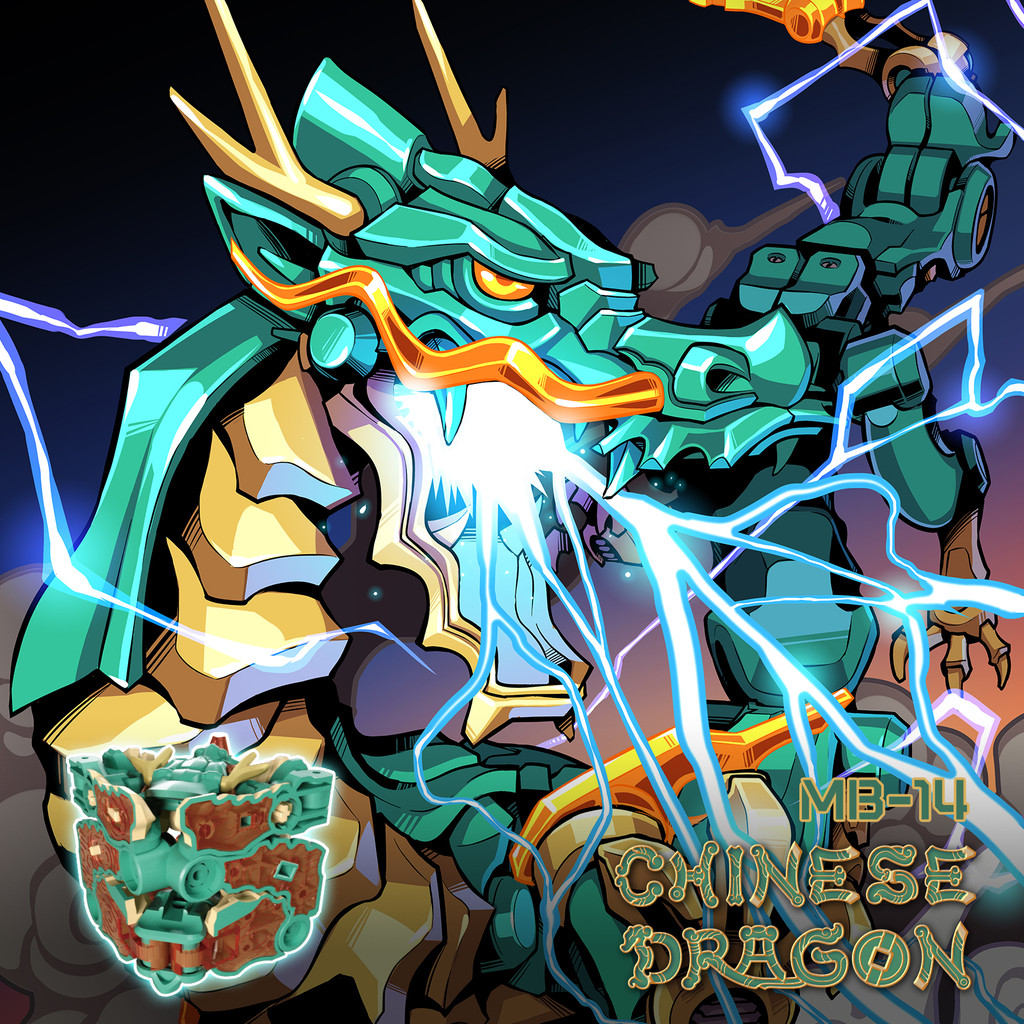 52TOYS MEGABOX MB-14 Chinese Dragon Deformation Toys Action Figure, Collectible Converting Toys Mech