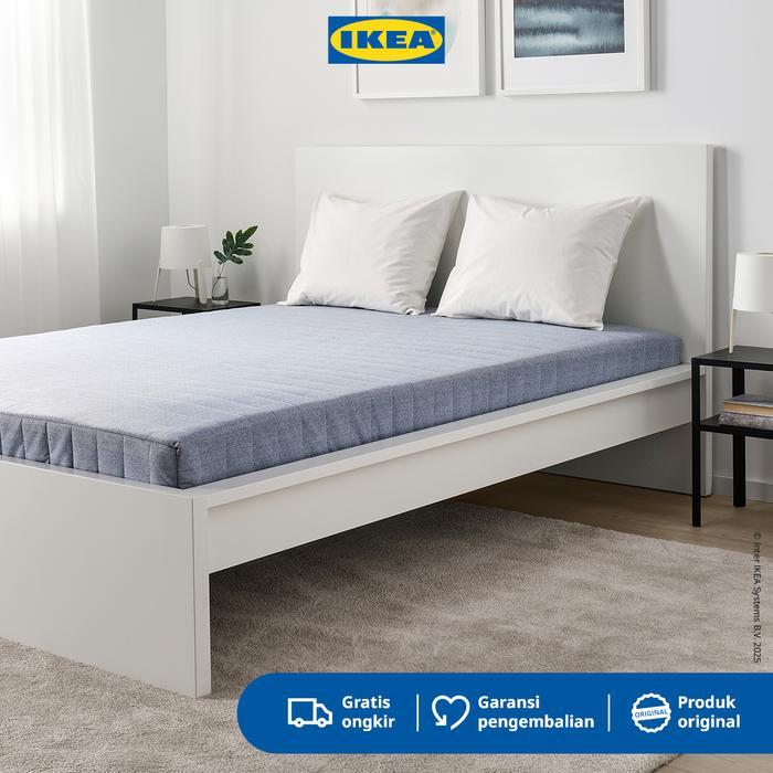PROMOO IKEA VADSO Kasur Pegas Extra Firm Biru Muda 90x200 cm Furniture Murah