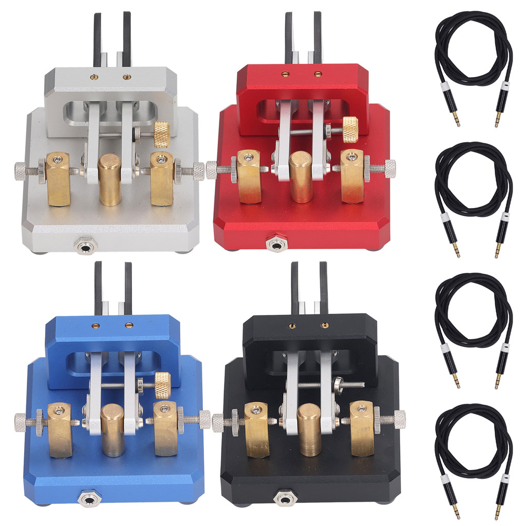 New CW Key Morse  Key Double Paddle Automatic CW Shortwave Telegram Tapper for Training Double Paddl