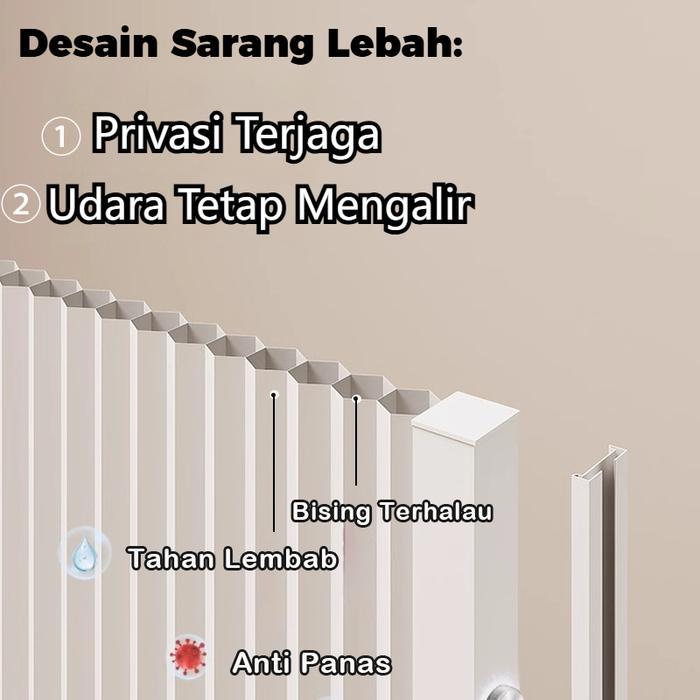 "New" Reaim Pintu Lipat Sarang Lebah pintu kamar mandi tidur pintu geser sliding folding door pintu