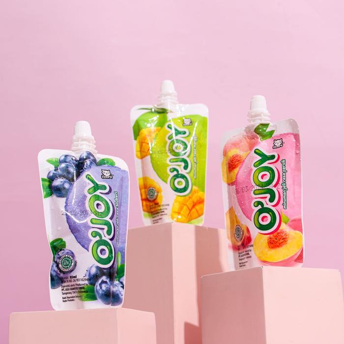 "New" PAKET OJOY 10PCS MINUMAN JELLY OJOY rawbISI 10 PCS Peach Blueberry Jeli Food Mangga Stoberry