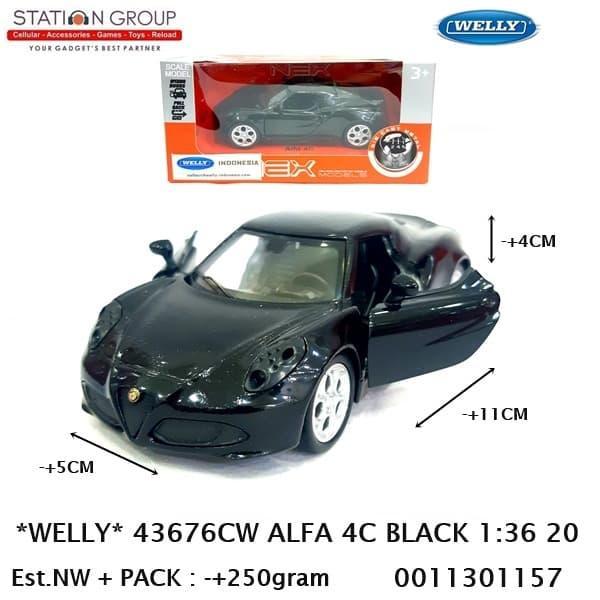 WELLY 43676CW ALFA 4C 1-36 20 DIECAST