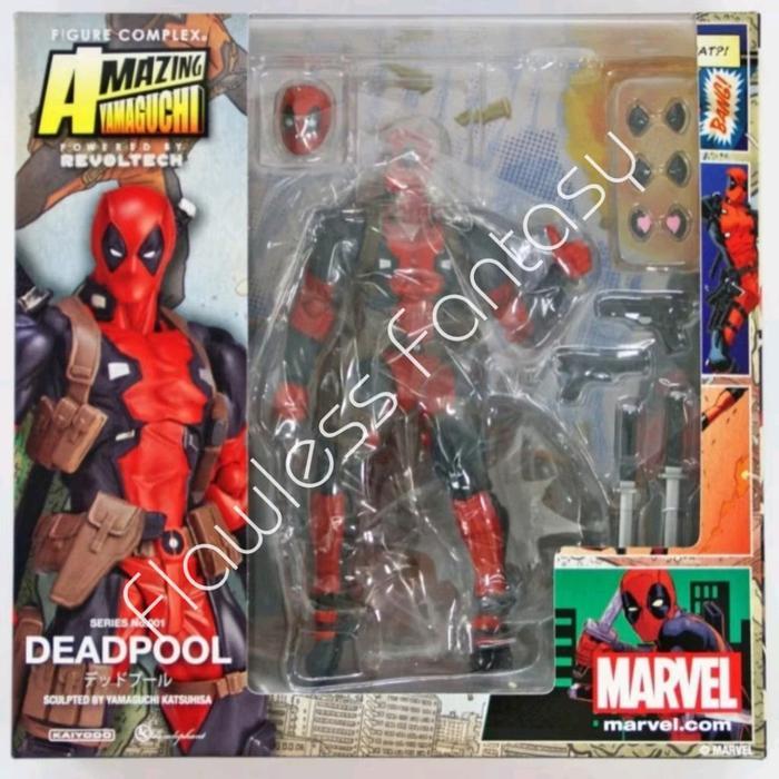 HOT SALE REVOLTECH KAIYODO AMAZING YAMAGUCHI SERIES 001 DEADPOOL DEAD POOL MARVEL ACTION FIGURE