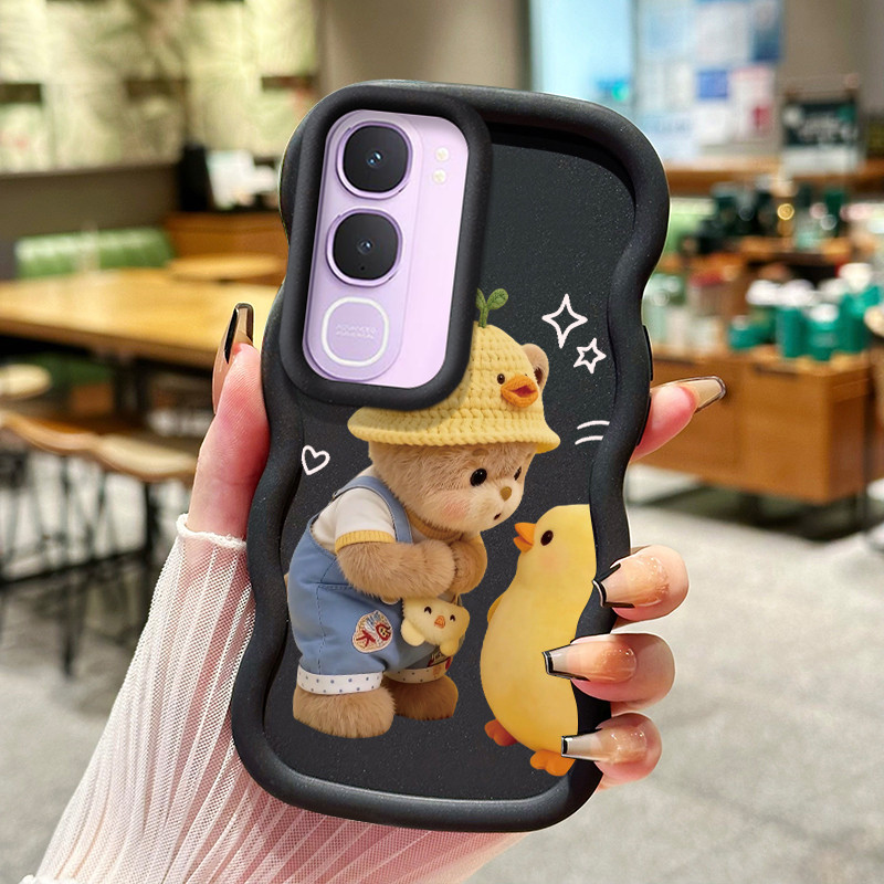 Casing Untuk VIVO Y21d Case Casing pola Beruang kecil dan bebek Kasing HP ceruk Kesing mewah Cesing 