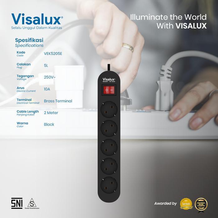 Visalux Kabel Extension Mozart - 5L (Colokan 5 Lubang) (MOZ-VEK5205E)