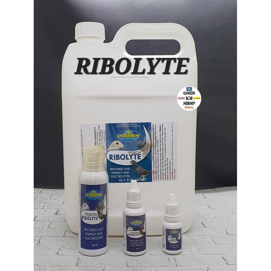 Vetafarm - Ribolyte 100 Ml Cairan Energi Untuk Tingkatkan Performa Merpati Pigeon Original