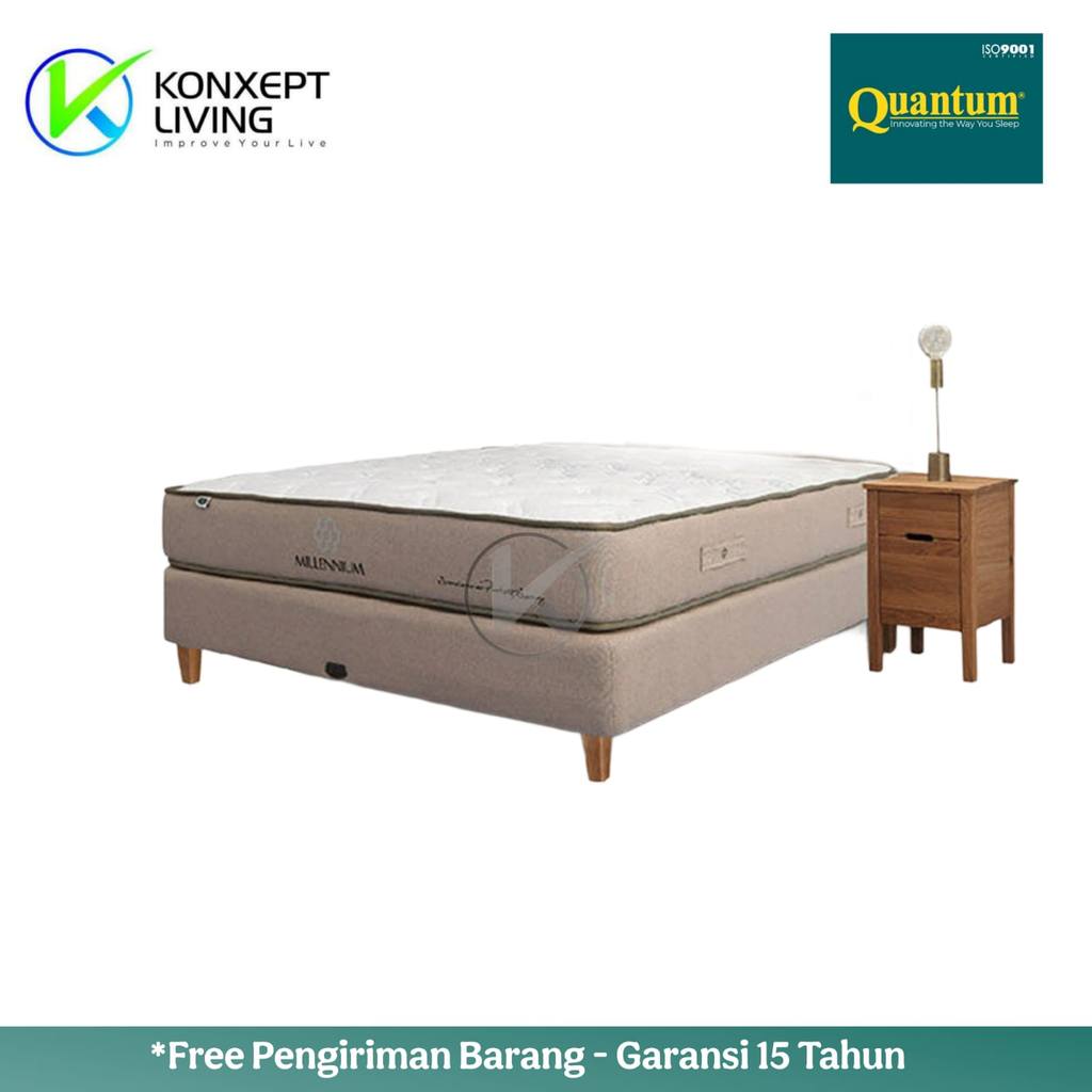 Quantum Springbed Millennium Scandinavian Ukuran 180x200 Fullset Tanpa Sandaran