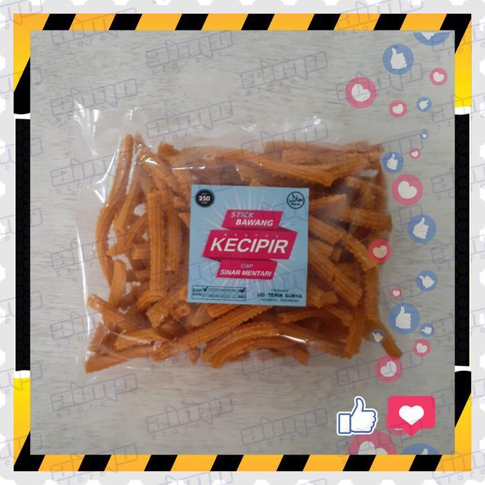 "New" Stik KERUPUK LOTUS BAWANG Bentuk KECIPIR Stick Krupuk PENTIL Mentah Renyah Rasa Bawang Asin
