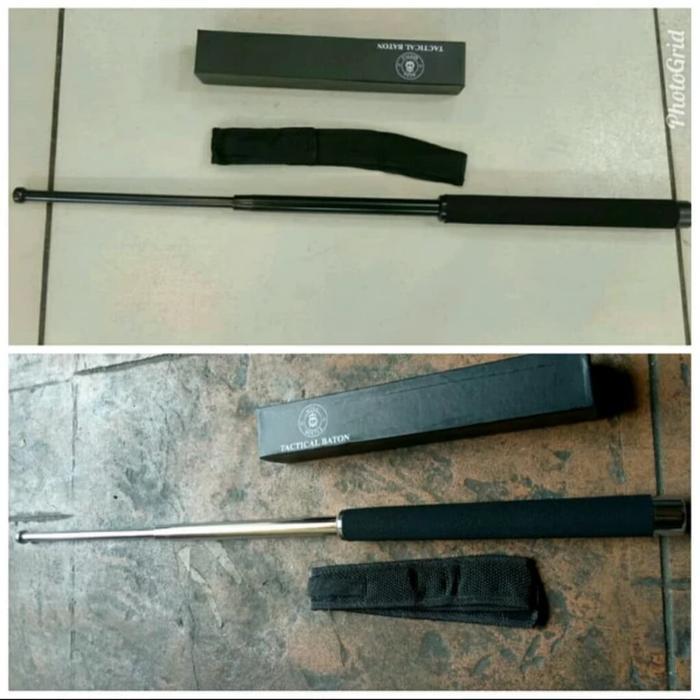 Terlaris TERMURAH 65cm baton stik tongkat besi stick pemukul TNI polisi satpam