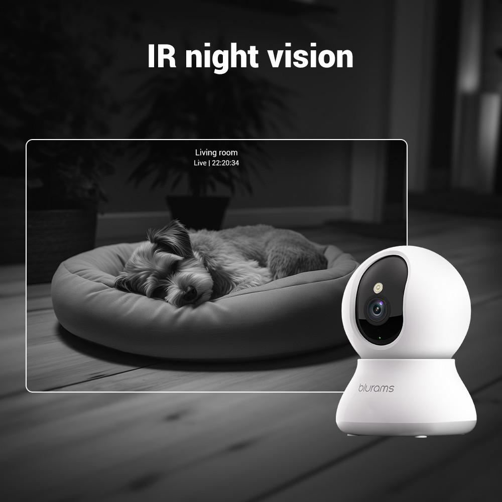 blurams Pet Camera 2K, 360 Indoor Security Camera, Dog Camera with Phone App, PTZ Cameras for Home