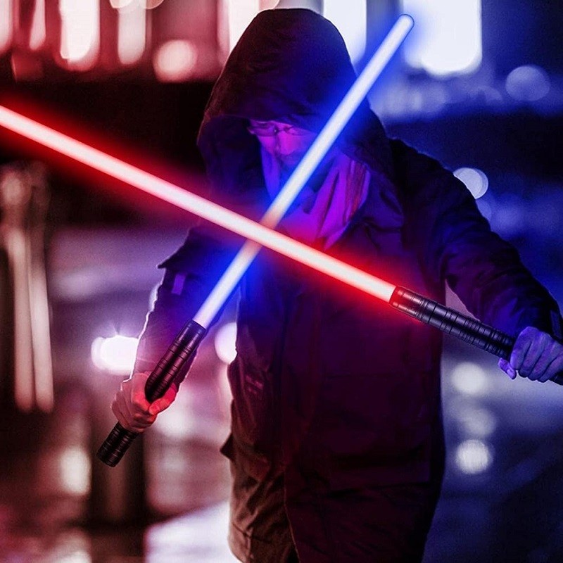 RGB Metal Lightsaber Flashing Toy Lightstick RGB Force Lightsaber Color Changing with Glow Party Sup