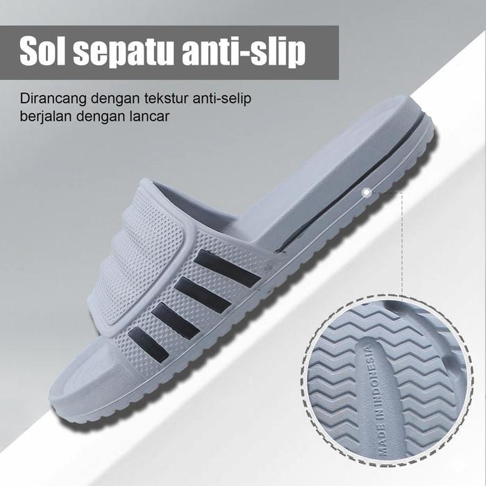 Arei - Sandal Slip On Pria Casual Sandal Selop Pria Anti Slip Sandal Full Karet Eva Sol Sepatu