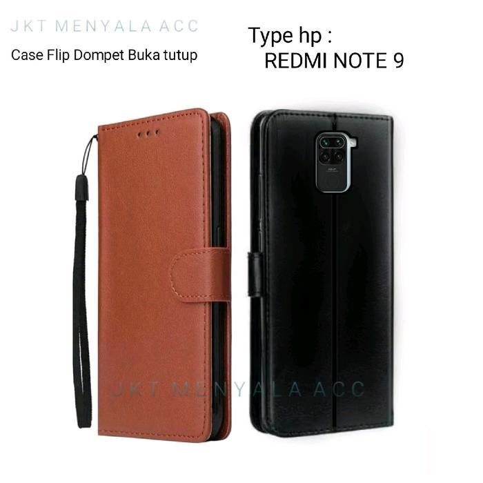 Case Untuk Redmi Note 9 Flip Cover Wallet Leather Casing Dompet Kulit ( Case Untuk Redmi Note 9 )