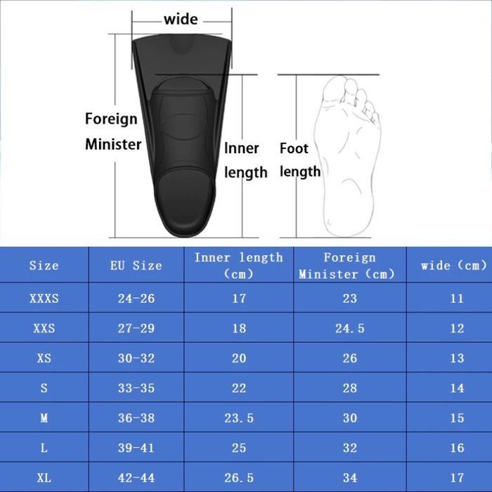 Kaki Katak Silicone Fin Renang Diving Sepatu Kaki Katak Fin Diving Renang Snorkeling Anak Dan Dewasa