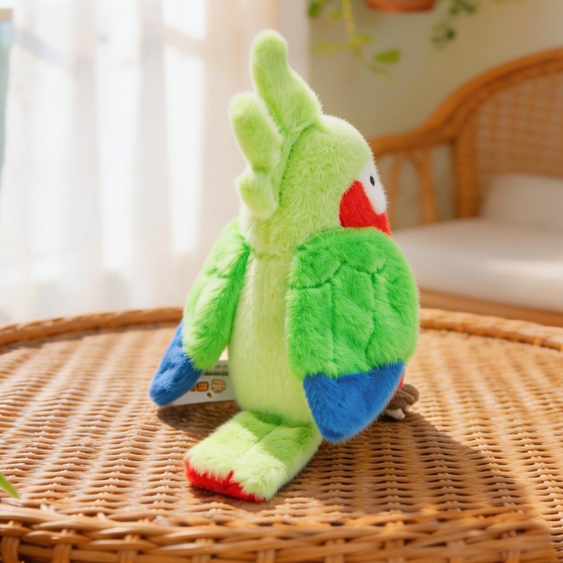 16cm Colorful Parrot Plush Toys Stuffed Soft Lifelike Pet Bird Doll Lively Lifelike Desktop Decor
