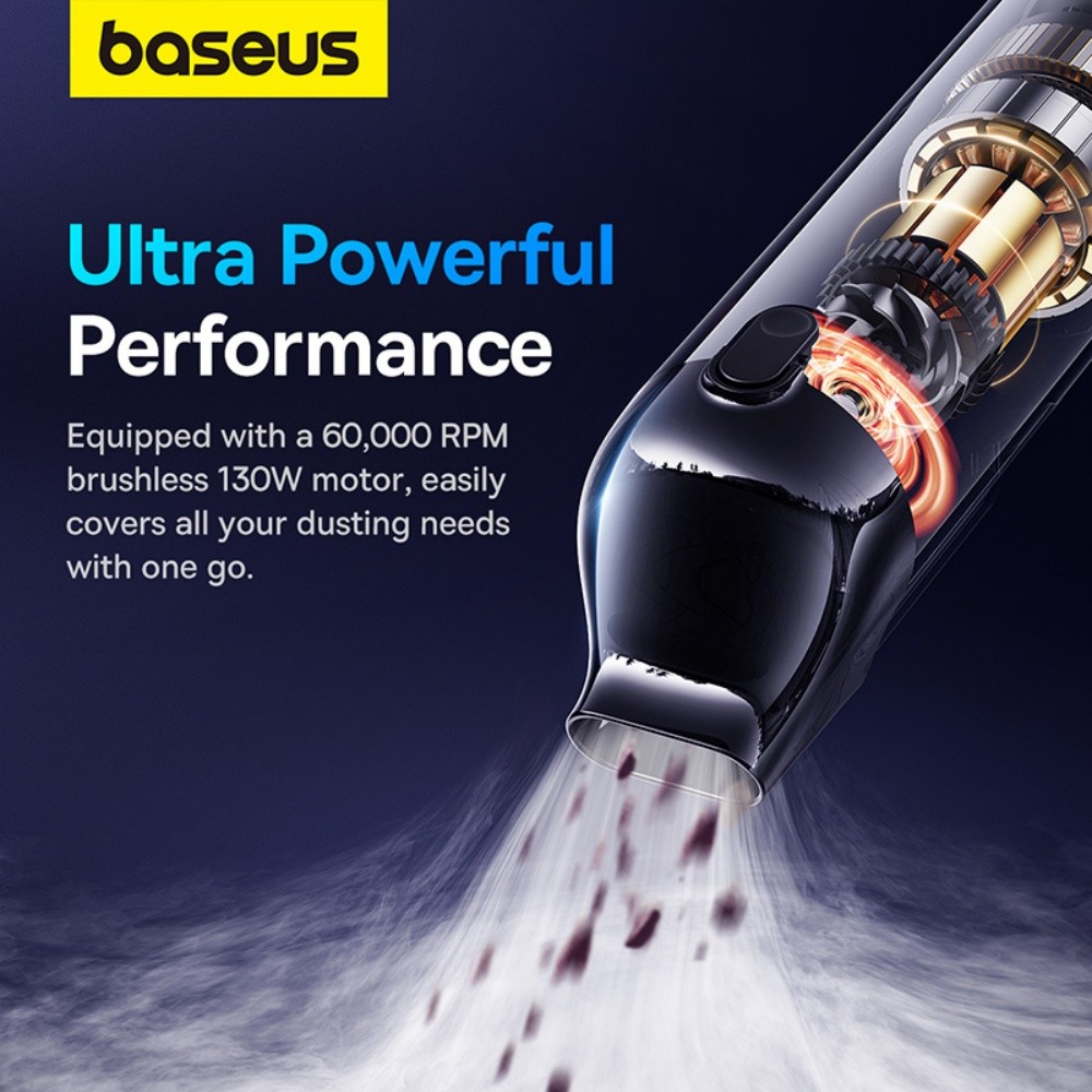 Baseus A5 16000Pa Wireless Car Vacuum Cleaner Powerful Portable Handheld Automotive Vacuum Cleaner
