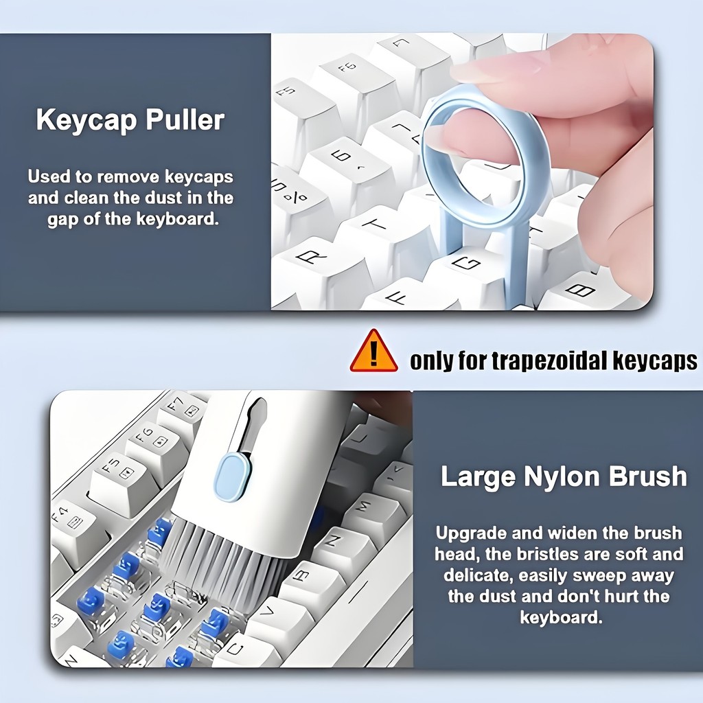 7 in 1 Computer Keyboard Cleaner Kit Earphone Cleaning Pen For Airpods Cleaner Brush Keyboard Clean