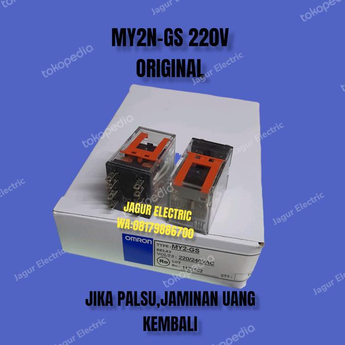 RELAY MY2N-GS 220 VAC RELAY OMRON ORIGINAL TERBARU