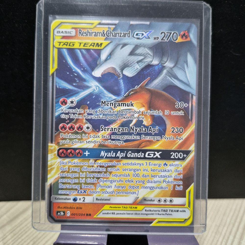 Reshiram & Charizard GX RR TCG Pokemon Game Kartu Koleksi Indonesia Card Trading Card Game