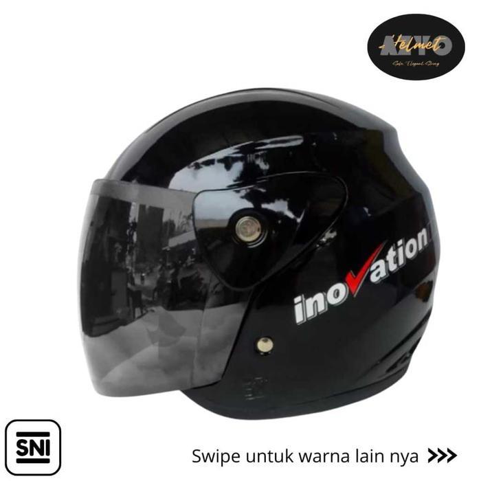 helm gm inovation original premium sni dewasa pria dan wanita black red pink