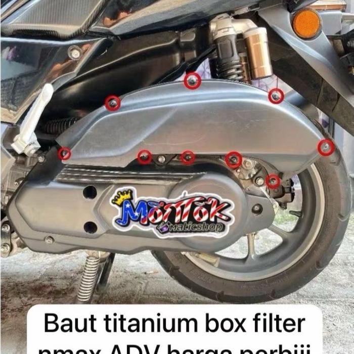 Baut titanium filter aerox nmax xmax old new isi 9