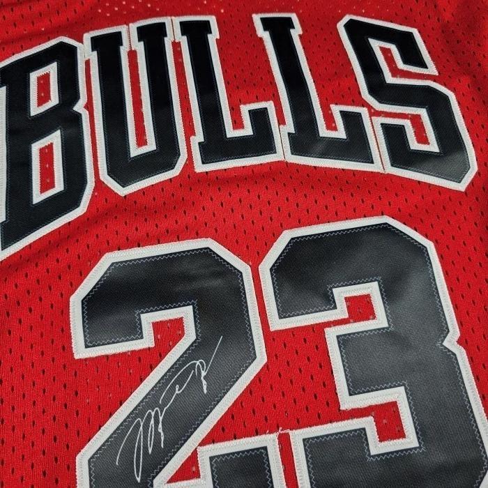 BORDIR BAJU JERSEY CLASSIC MICHAEL JORDAN BULLS 20TH ANNIVERSARY 1997-98 MERAH