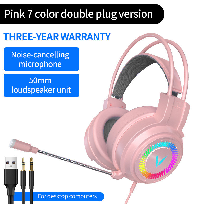 G58 G60 Gaming Headset 7.1 Stereo SVirtual Surround Bass Earphone Headphone with Mic LED Light for