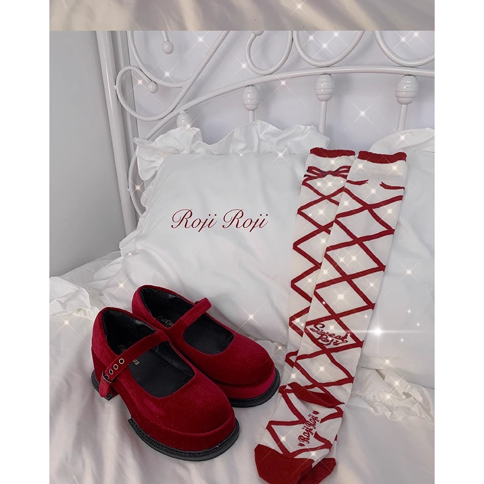 Hot Interwoven Lace Lolita Socks Women'S Spring And Summer Over-Knee Socks Thick Cotton Lolita