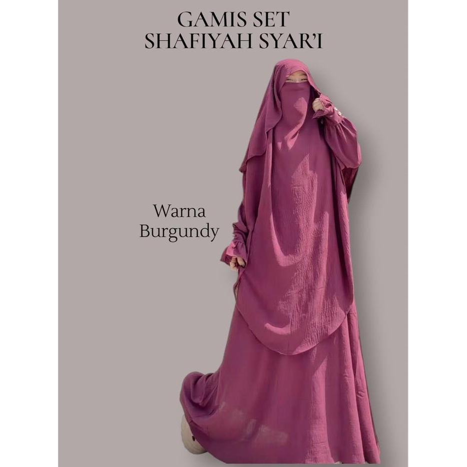 New Launching Gamis Set Shafiyah SyarI Gamis Cringkel Plow Sutra Premium Pasti Ori