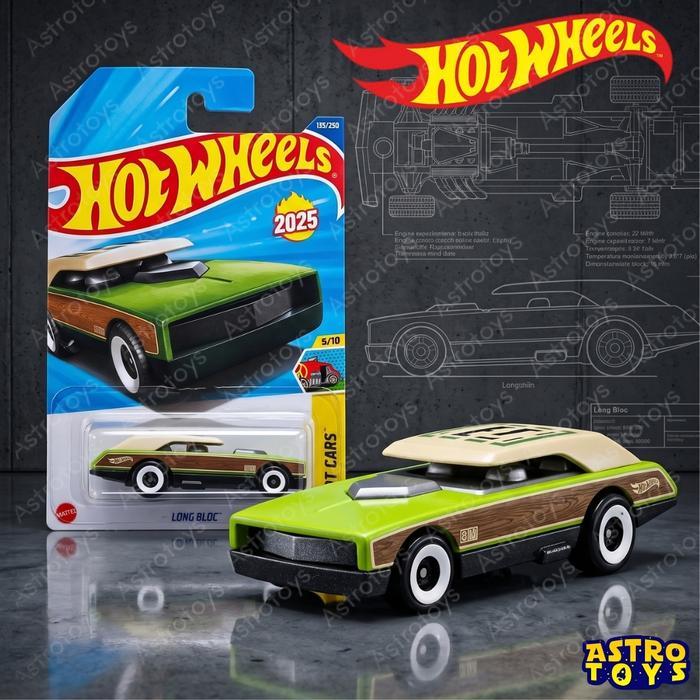 Hot Wheels Long Bloc Hijau Wagon Series Lot M 2025 1:64 Original / Mainan Diecast Mobil Hotwheels