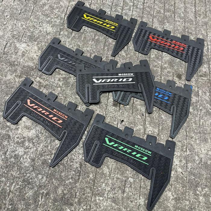"New" MUDFLAP CARBON KARET PENAHAN LUMPUR MOTOR VARIO 125 / 150 ORIGINAL MERK MOSCOW KARET PELINDUNG