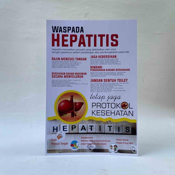 Poster Sekolah, Poster Hepatitis 2022, Poster kesehatan, Poster UKS, Poster kesehatan Sekolah