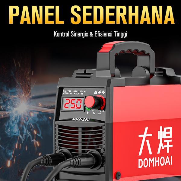 DOMHOAI Mesin Las MMA-250 Inverter Las Listrik IGBT Mesin Las Portabel Tampilan Digital Definisi
