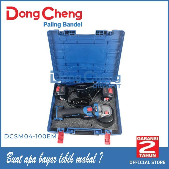 Cordless Angle Grinder Dongcheng Dcsm04-100 Em Gerinda Baterai Variable Speed