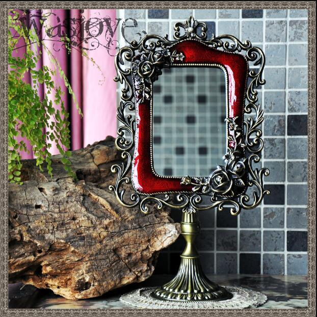 European with antique mirror frame vanity mirror antique framed mirror for home decoration makeup va