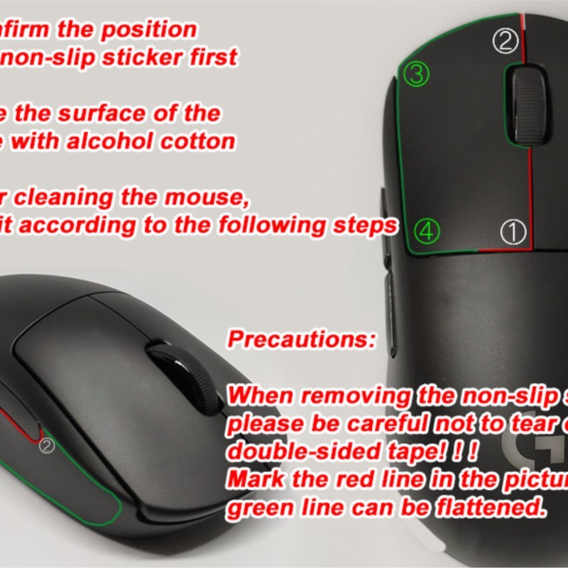 T BTL Gamer Mouse Grip Tape Skate Sticker For Pulsar X2H Mini Non Slip Lizard Skin Suck Sweat Pre