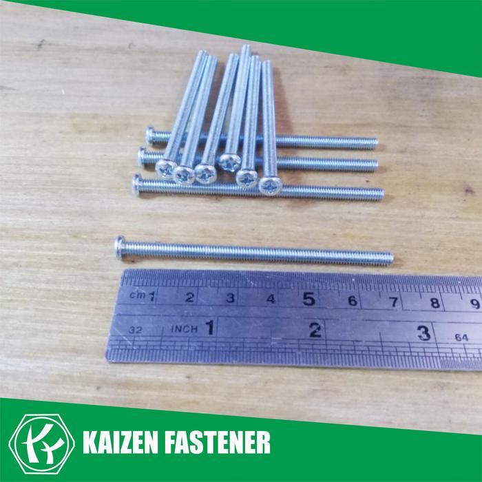 M4x70 Baut JP Kepala Bulat (Baut 7)
