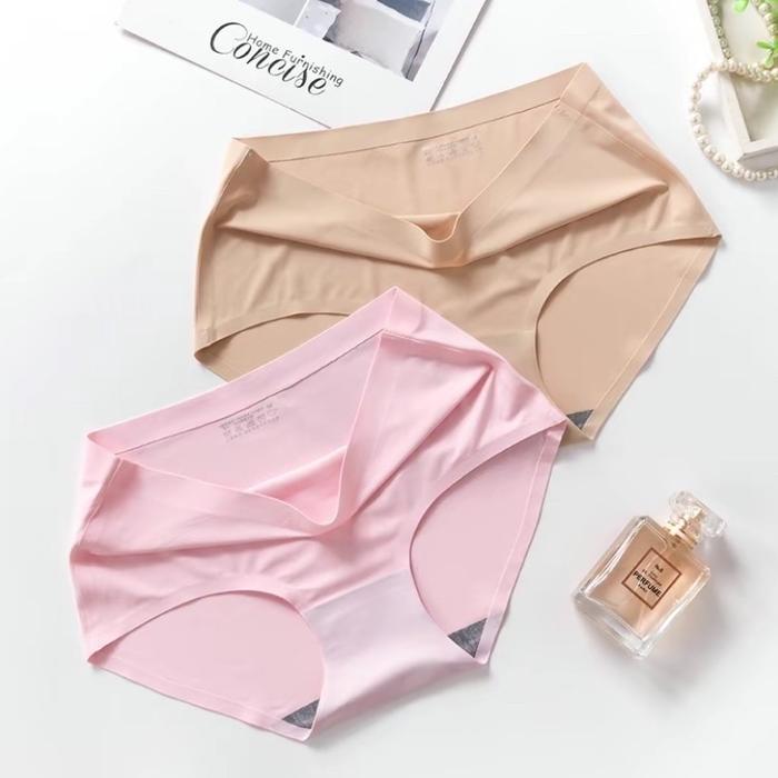 12 Pcs Celana Dalam Wanita Dewasa Cd Seamless Tanpa Jahitan Anti Jiplak Panties Elegant