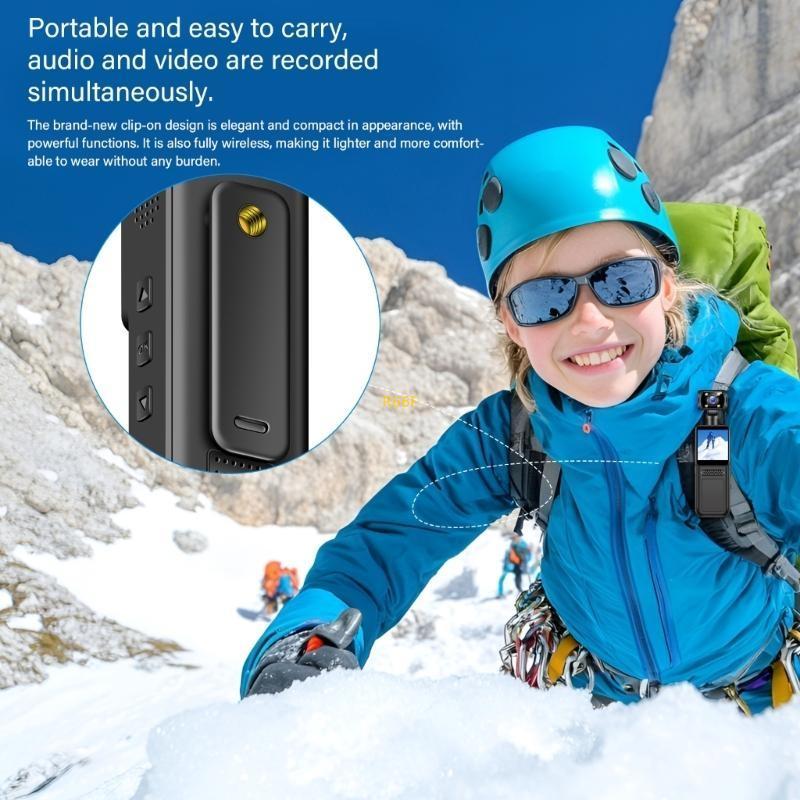 4K Action Camera 180 Degree Rotating Mini Portable Camera Sports Body Camera