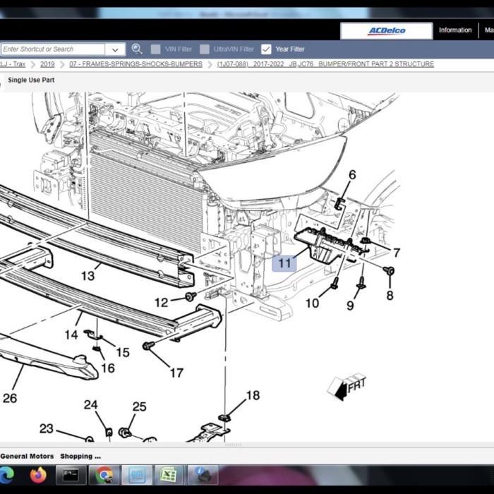 Bracket Bumper Depan Kiri Trax Fl Original