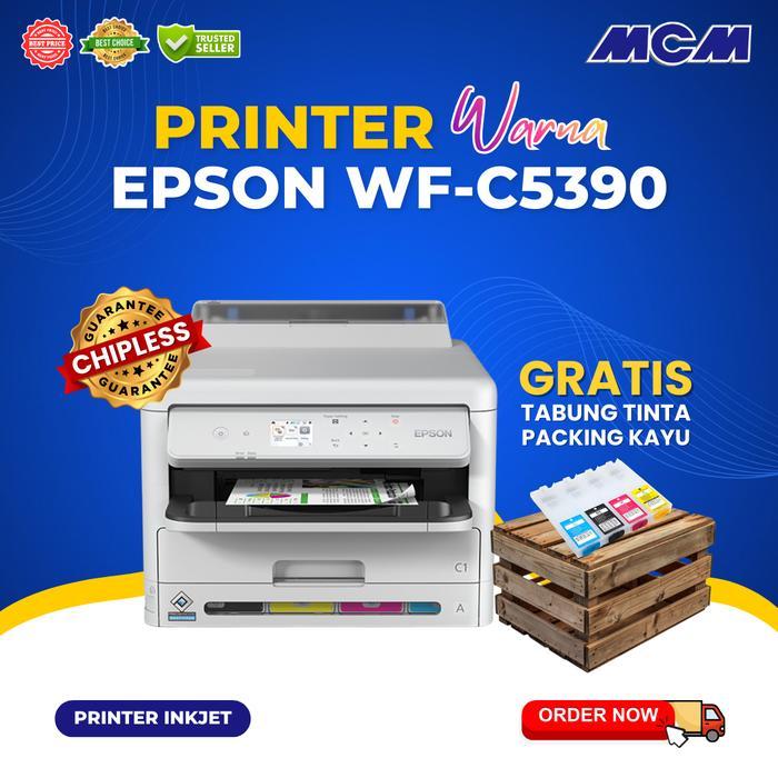 Chipless Epson WorkForce Pro WFC5390 Colour Inkjet Printer WiFi, Ethernet & Auto Duplex