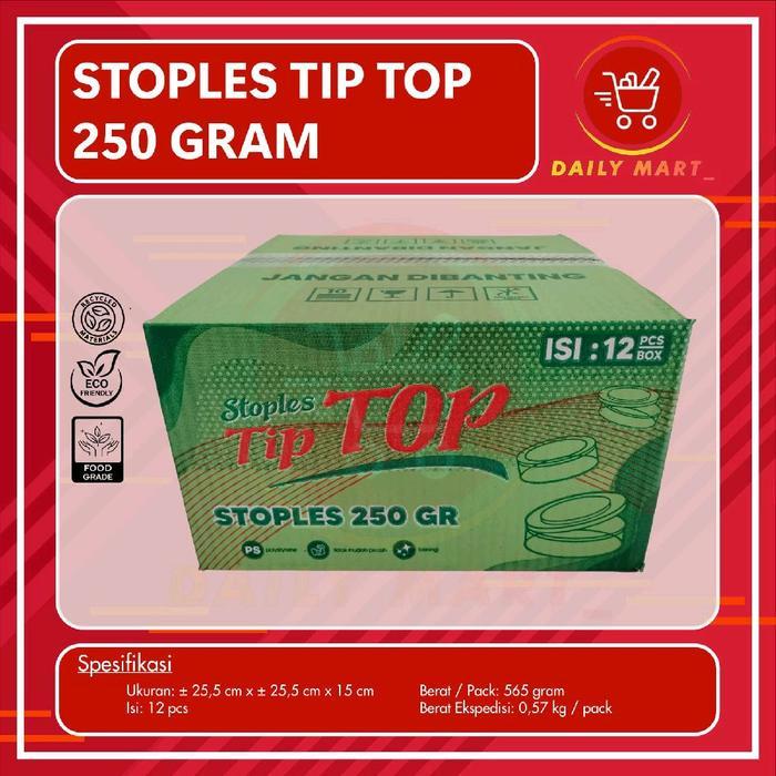 "New" Stoples 250gr Isi 12pcs / Toples Nastar / Toples Kue Kering / Toples Mika Bulat 250gr 1 Lusin