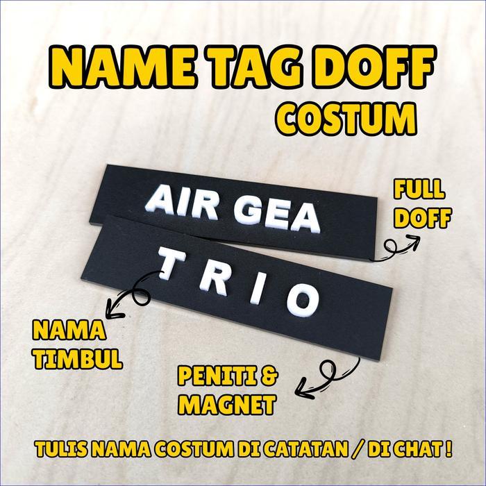 "New" Name Tag Timbul Dan Non Timbul Papan Nama Timbul Nama Dada 3D Papan Nama Akrilik Nama Dada