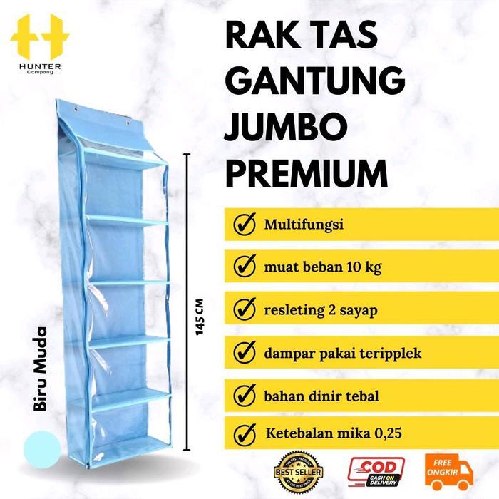 Rak Tas Gantung Premium Jumbo Bahan Dinir D600 Tbk